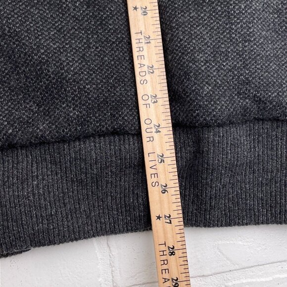 Banana Republic Sweater Vest Mens Large Gray Knit Zip Wool Nylon Sherpa Classic - Picture 8 of 9
